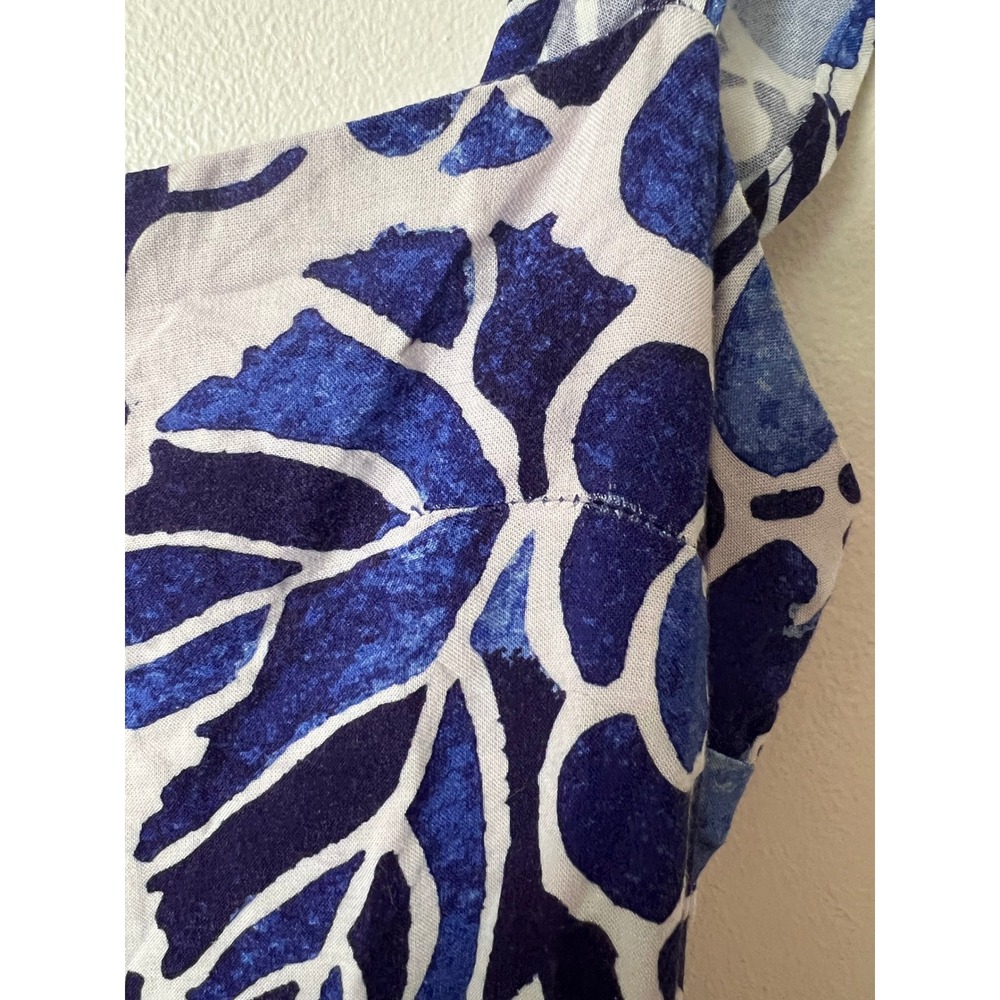 Kenny Flowers The Napa Resort Dress with Ruffle Straps Size XS Blue Floral - Picture 6 of 9